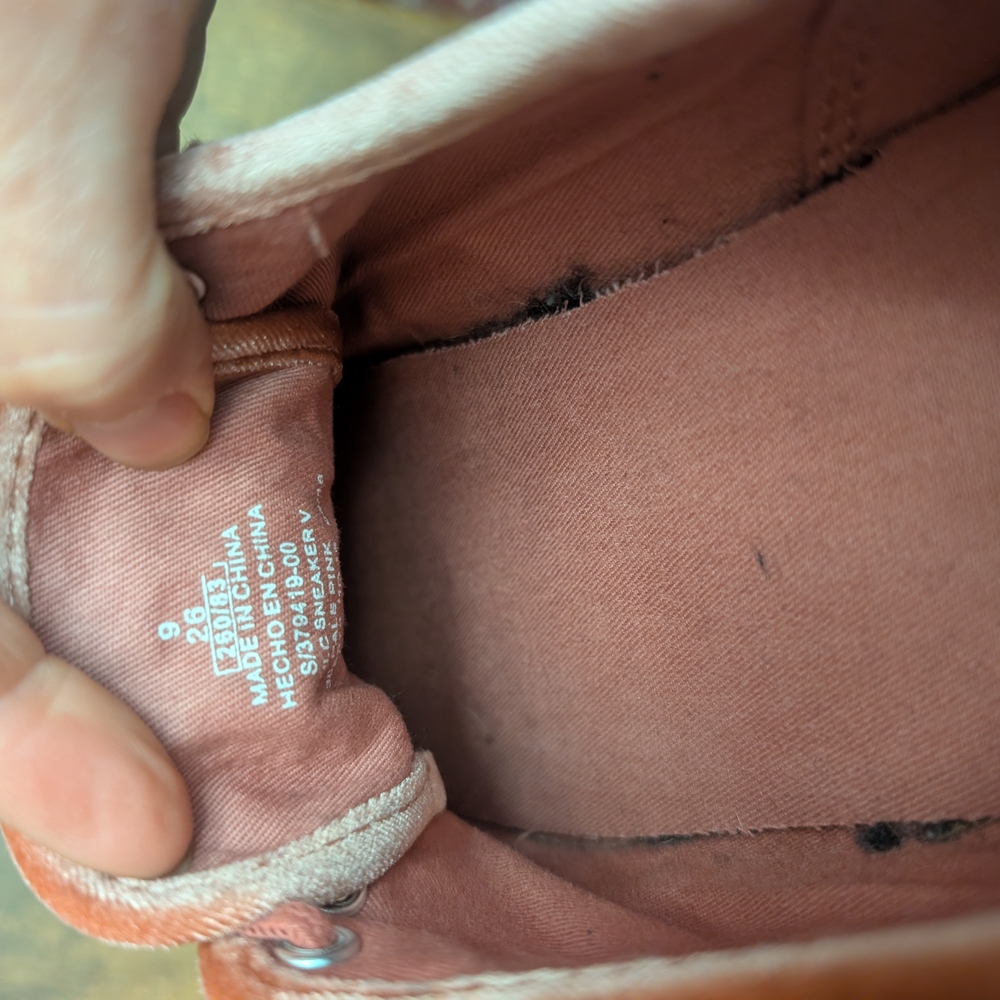 Old Navy Pink Velvet Sneakers - Picture 6 of 8